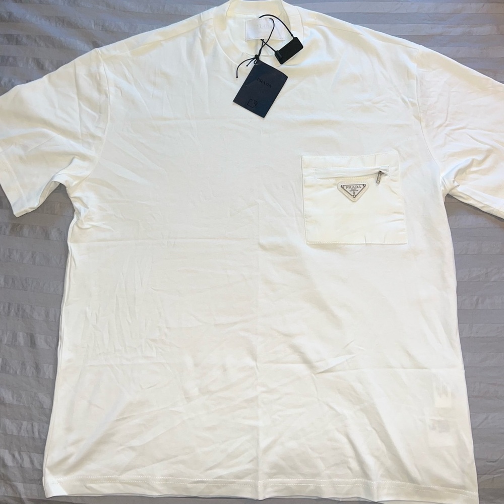 Prada White Short Sleeve Tee